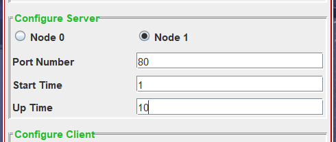 Filling the server configuration settings